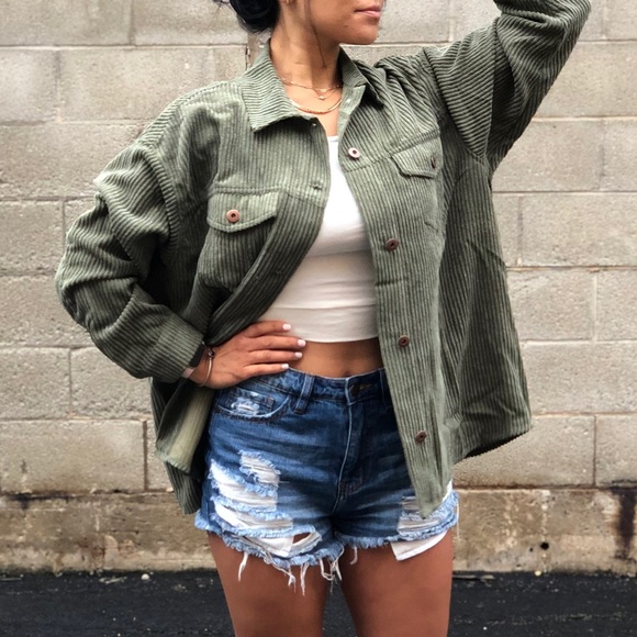 HYFVE Jackets & Blazers - Olive Shirt Jacket “Shacket”